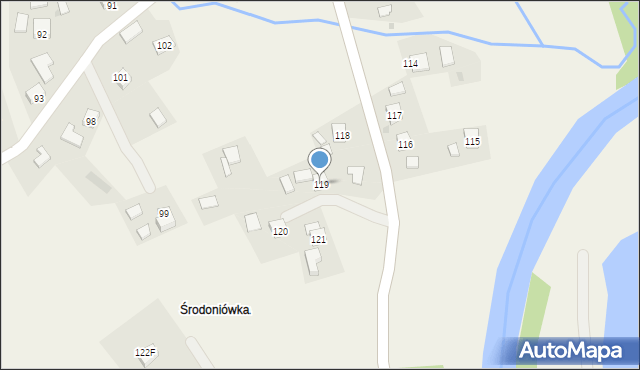 Nowa Wieś, Nowa Wieś, 119, mapa Nowa Wieś