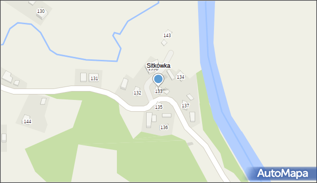 Nowa Wieś, Nowa Wieś, 133, mapa Nowa Wieś