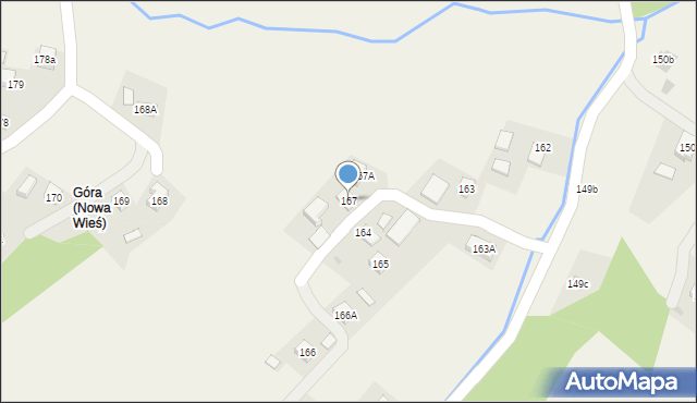 Nowa Wieś, Nowa Wieś, 167, mapa Nowa Wieś