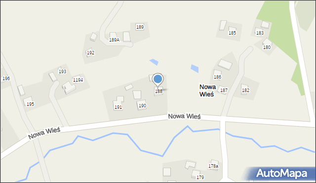 Nowa Wieś, Nowa Wieś, 188, mapa Nowa Wieś