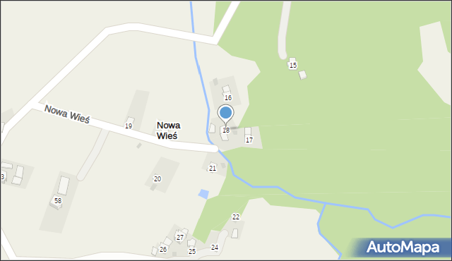 Nowa Wieś, Nowa Wieś, 18, mapa Nowa Wieś