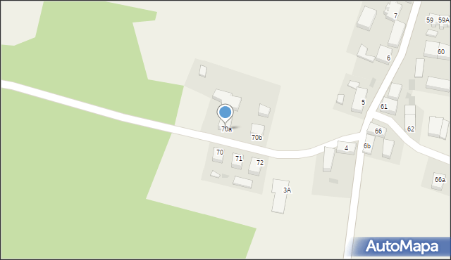 Nowa Wieś, Nowa Wieś, 70a, mapa Nowa Wieś
