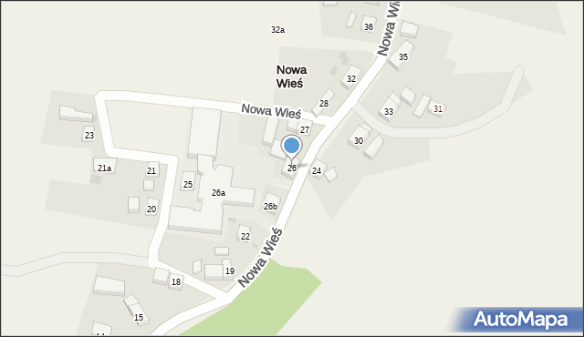 Nowa Wieś, Nowa Wieś, 26, mapa Nowa Wieś