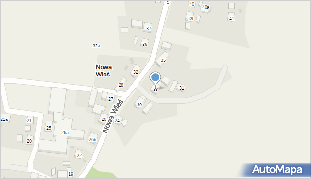 Nowa Wieś, Nowa Wieś, 33, mapa Nowa Wieś