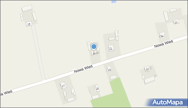 Nowa Wieś, Nowa Wieś, 20, mapa Nowa Wieś