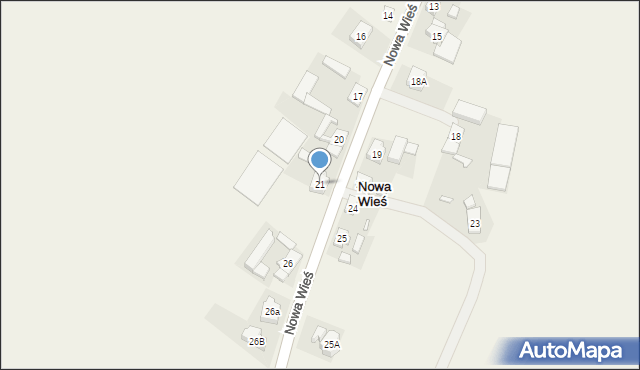 Nowa Wieś, Nowa Wieś, 21, mapa Nowa Wieś