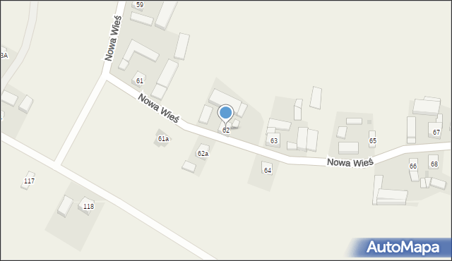 Nowa Wieś, Nowa Wieś, 62, mapa Nowa Wieś
