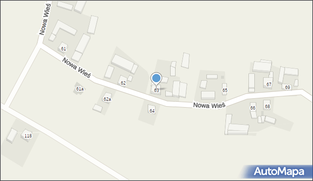 Nowa Wieś, Nowa Wieś, 63, mapa Nowa Wieś