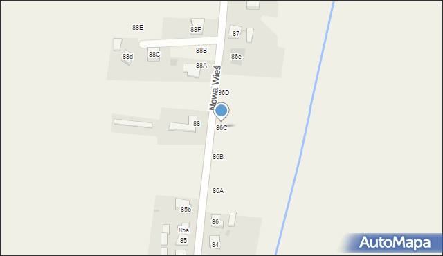 Nowa Wieś, Nowa Wieś, 86C, mapa Nowa Wieś