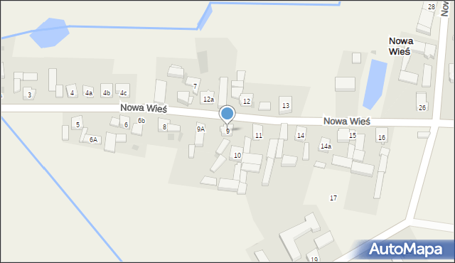 Nowa Wieś, Nowa Wieś, 9, mapa Nowa Wieś