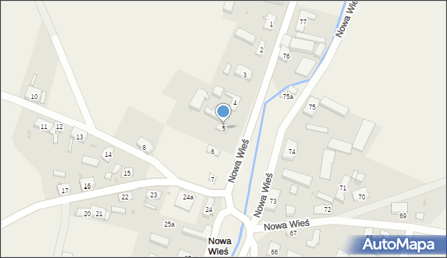 Nowa Wieś, Nowa Wieś, 5, mapa Nowa Wieś