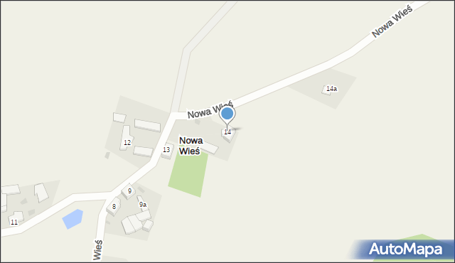 Nowa Wieś, Nowa Wieś, 14, mapa Nowa Wieś