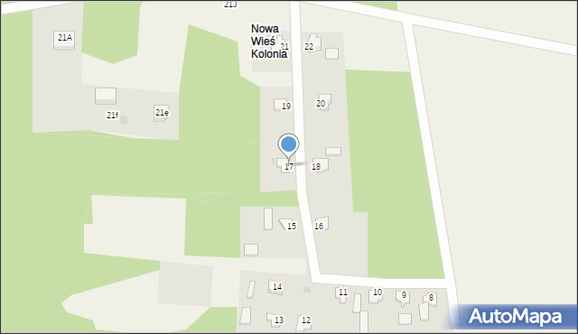Nowa Wieś, Nowa Wieś, 17, mapa Nowa Wieś