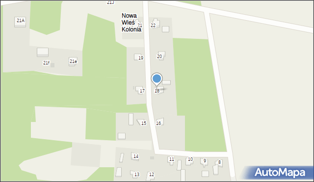 Nowa Wieś, Nowa Wieś, 18, mapa Nowa Wieś