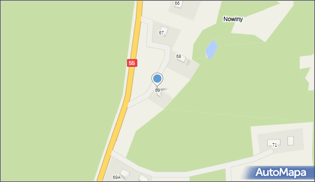 Nowa Wieś, Nowa Wieś, 69, mapa Nowa Wieś