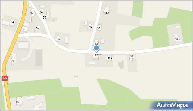 Nowa Wieś, Nowa Wieś, 92, mapa Nowa Wieś