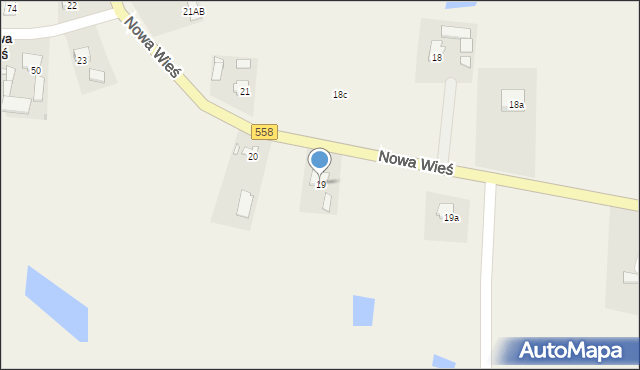 Nowa Wieś, Nowa Wieś, 19, mapa Nowa Wieś