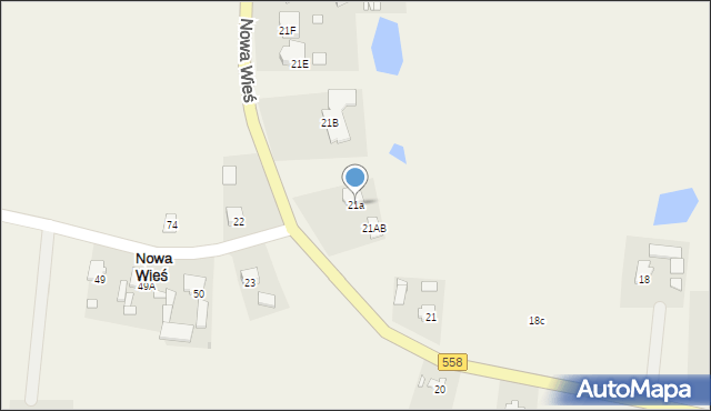 Nowa Wieś, Nowa Wieś, 21a, mapa Nowa Wieś