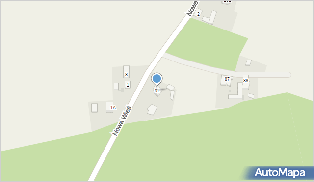Nowa Wieś, Nowa Wieś, 91, mapa Nowa Wieś