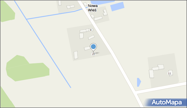 Nowa Wieś, Nowa Wieś, 10, mapa Nowa Wieś