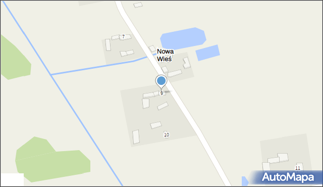 Nowa Wieś, Nowa Wieś, 9, mapa Nowa Wieś