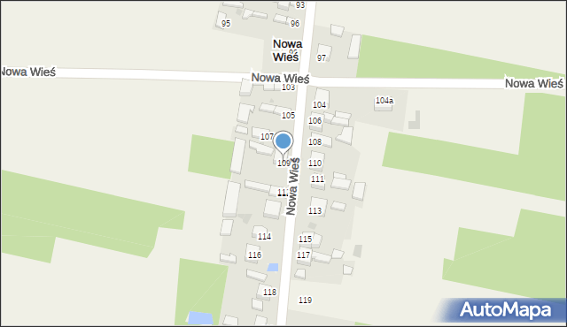 Nowa Wieś, Nowa Wieś, 109, mapa Nowa Wieś