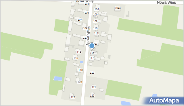 Nowa Wieś, Nowa Wieś, 115, mapa Nowa Wieś