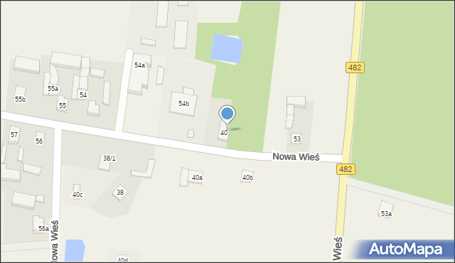 Nowa Wieś, Nowa Wieś, 40/3, mapa Nowa Wieś