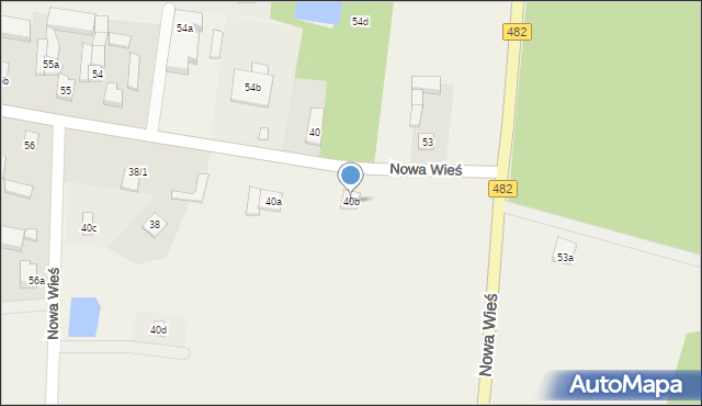 Nowa Wieś, Nowa Wieś, 40b, mapa Nowa Wieś