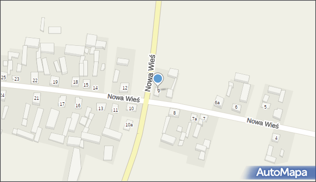 Nowa Wieś, Nowa Wieś, 9, mapa Nowa Wieś