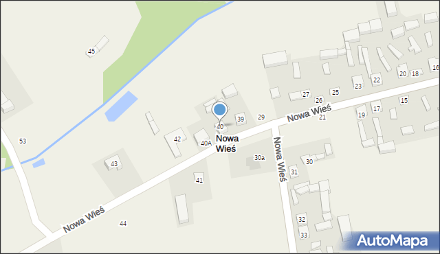 Nowa Wieś, Nowa Wieś, 40, mapa Nowa Wieś