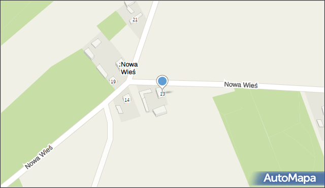 Nowa Wieś, Nowa Wieś, 13, mapa Nowa Wieś