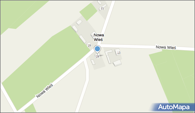 Nowa Wieś, Nowa Wieś, 14, mapa Nowa Wieś