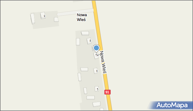 Nowa Wieś, Nowa Wieś, 7A, mapa Nowa Wieś