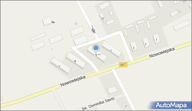 Nowa Wieś Ełcka, Nowowiejska, 5, mapa Nowa Wieś Ełcka