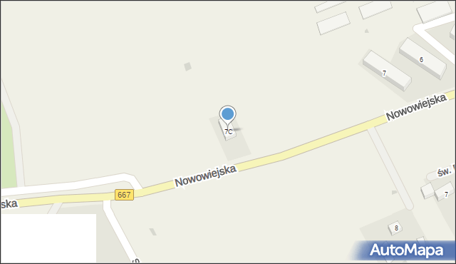 Nowa Wieś Ełcka, Nowowiejska, 7C, mapa Nowa Wieś Ełcka