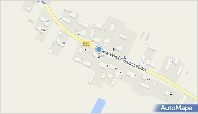 Nowa Wieś Goszczańska, Nowa Wieś Goszczańska, 16, mapa Nowa Wieś Goszczańska