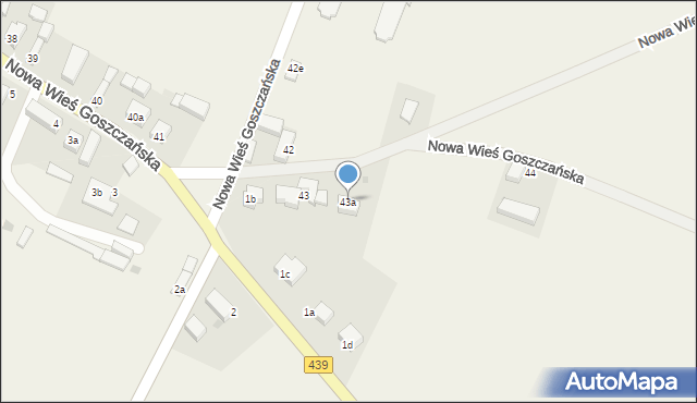 Nowa Wieś Goszczańska, Nowa Wieś Goszczańska, 43a, mapa Nowa Wieś Goszczańska