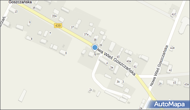 Nowa Wieś Goszczańska, Nowa Wieś Goszczańska, 5, mapa Nowa Wieś Goszczańska
