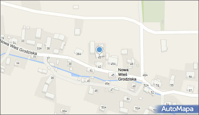 Nowa Wieś Grodziska, Nowa Wieś Grodziska, 43, mapa Nowa Wieś Grodziska