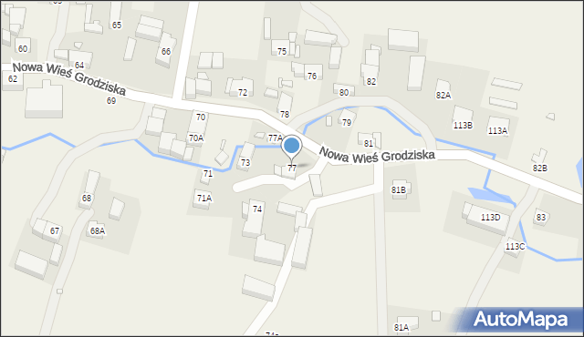 Nowa Wieś Grodziska, Nowa Wieś Grodziska, 77, mapa Nowa Wieś Grodziska