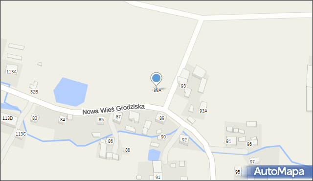 Nowa Wieś Grodziska, Nowa Wieś Grodziska, 89A, mapa Nowa Wieś Grodziska
