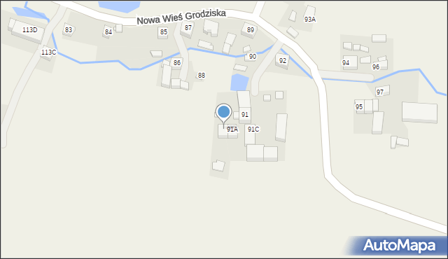 Nowa Wieś Grodziska, Nowa Wieś Grodziska, 91B, mapa Nowa Wieś Grodziska