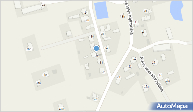 Nowa Wieś Kętrzyńska, Nowa Wieś Kętrzyńska, 36, mapa Nowa Wieś Kętrzyńska