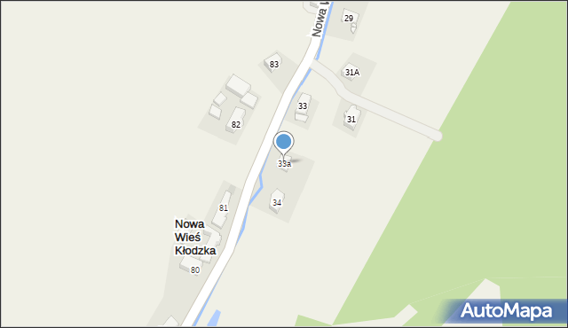 Nowa Wieś Kłodzka, Nowa Wieś Kłodzka, 33a, mapa Nowa Wieś Kłodzka