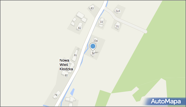 Nowa Wieś Kłodzka, Nowa Wieś Kłodzka, 34, mapa Nowa Wieś Kłodzka