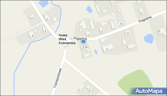 Nowa Wieś Kościerska, Nowa Wieś Kościerska, 13, mapa Nowa Wieś Kościerska