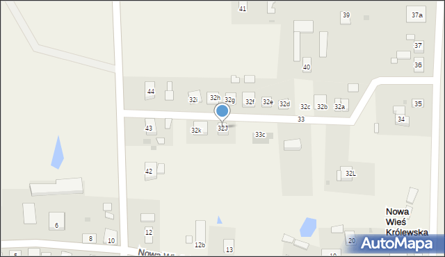 Nowa Wieś Królewska, Nowa Wieś Królewska, 32J, mapa Nowa Wieś Królewska