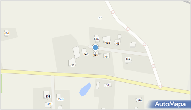 Nowa Wieś Mała, Nowa Wieś Mała, 64D, mapa Nowa Wieś Mała
