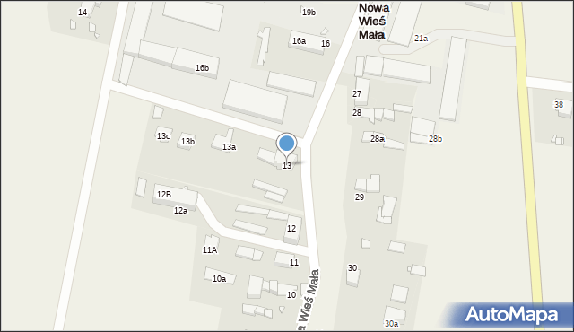 Nowa Wieś Mała, Nowa Wieś Mała, 13, mapa Nowa Wieś Mała